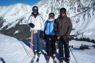 Jenifer, Ari and Will at Arapahoe Basin, Thanksgiving Day 2010
